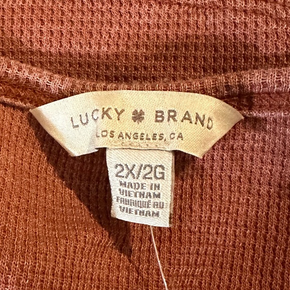 Lucky Brand Rust Knit Top D-107 - Picture 2 of 4